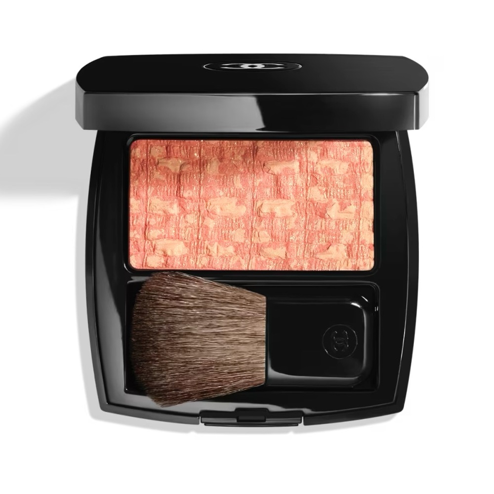 CHANEL LES TISSAGES DE CHANEL BLUSH DUO TWEED EFFECT TWEED CORAIL /LOTION SET